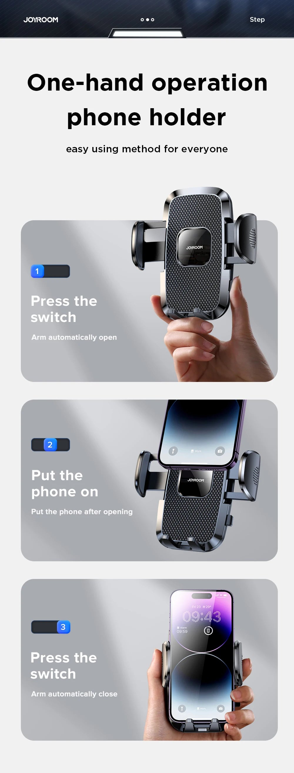 360° Car Phone Holder — Universal Dashboard Mount