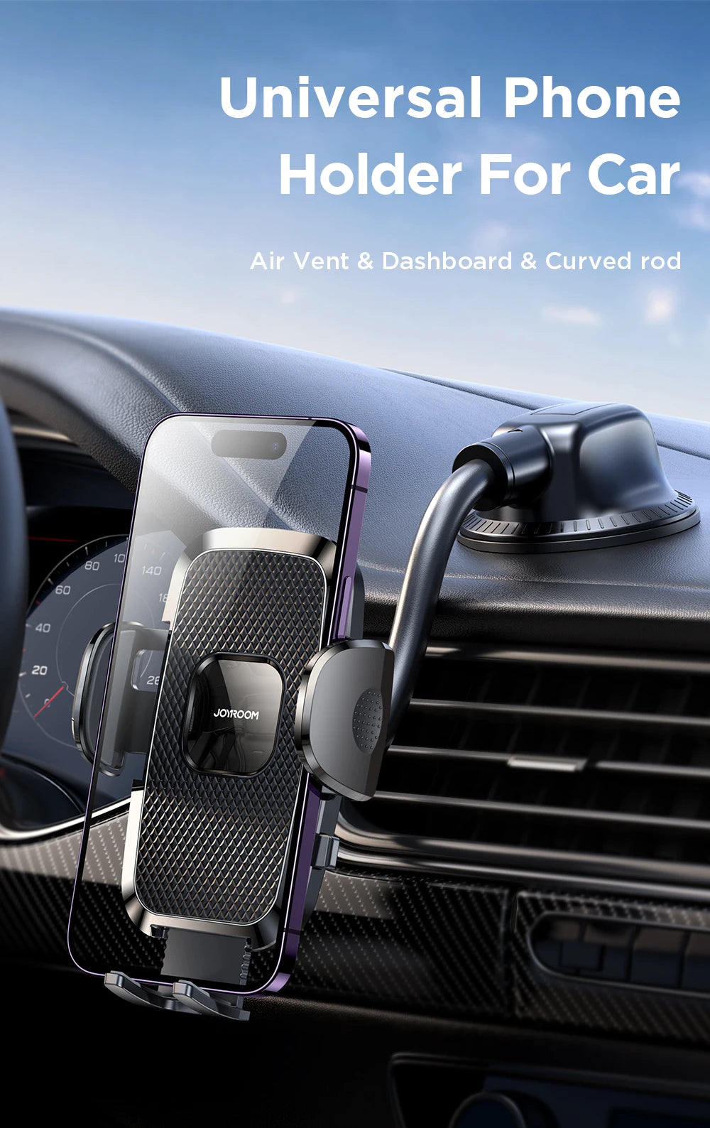 360° Car Phone Holder — Universal Dashboard Mount