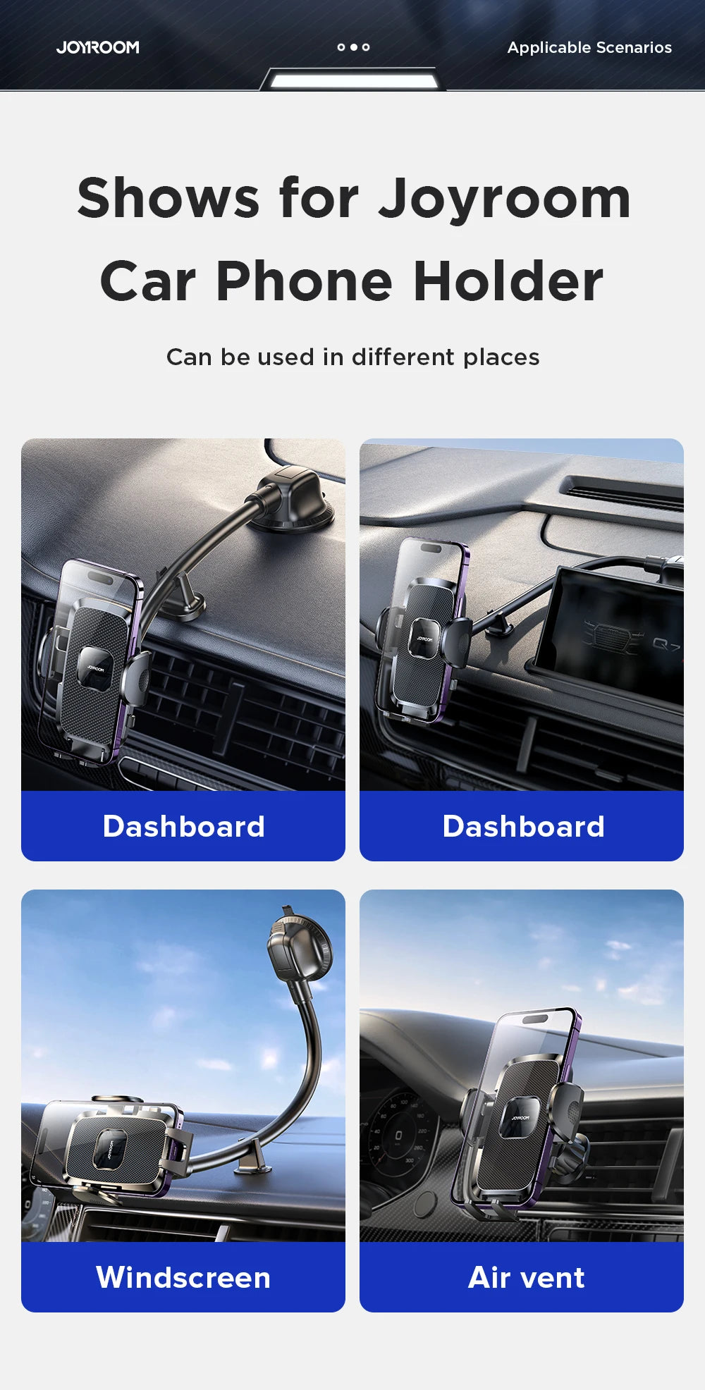 360° Car Phone Holder — Universal Dashboard Mount
